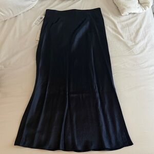 Elegant Black Satin Skirt